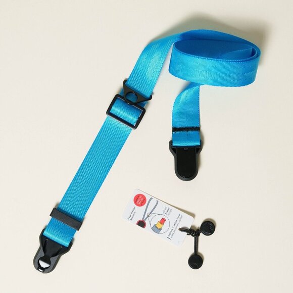 BLUE Adjustable Camera Neck Strap w/ Peak Design Anchors 1.25" wide EXCLUSIVE - Picture 3 of 7